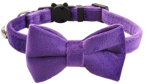 Chaies 1 Stück Katzenhalsband Mit Sicherheitsverschluss Und Glöckchen, Katzen Halsbänder Mit Glöckchen Und Fliege Süß Katzenhalsbänder Mit Schleifchen, Verstellbar Halsbandes Für Katze Und Kitten