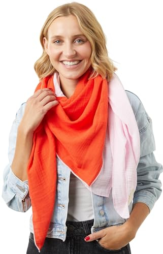 Salt & Sand Musselintuch Damen | Musselin Schal & Musselin Halstuch | XL Tuch leicht & stilvoll für jede Jahreszeit | Schals & Tücher Damen | PREMIUM QUALITÄT made in Europe