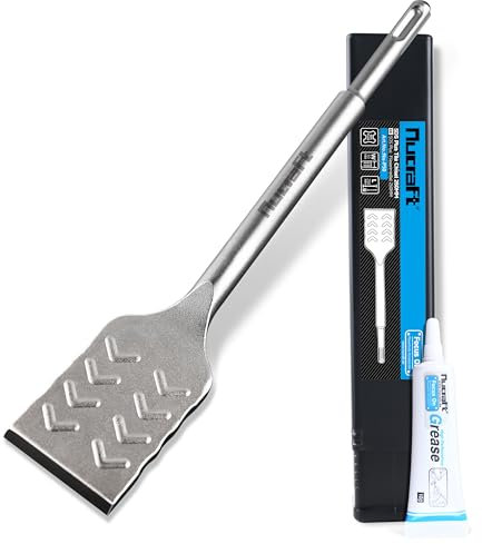 Nucraft SDS-Plus Fliesenmeißel, 250 mm x 50 mm, 10° gebogener Schabermeißel zum Entfernen von Keramik & Fliesen