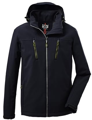 Killtec Herren Kow 163 Mn Sftshll Jckt Softshelljacke/Outdoorjacke mit abzippbarer Kapuze
