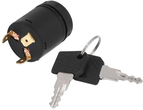 Interrupteur d'allumage universel avec clé pour véhicules automobiles: voiture, camion, tracteur, remorque, chariot élévateur. Compatible avec de nombreux modèles, installation rapide.