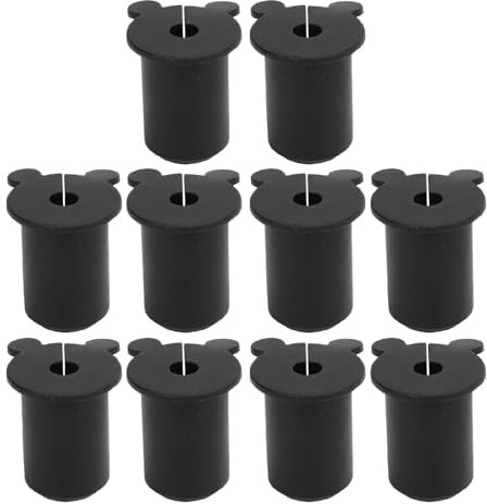 Kit di Instradamento Cavi per Foro nel Muro da 1 Pollice, Passacavi da Muro in Silicone per Cavi Ethernet da 10 Pezzi, Boccole Passanti per Cavi, Passacavi da Muro per Cavi (BLACK)