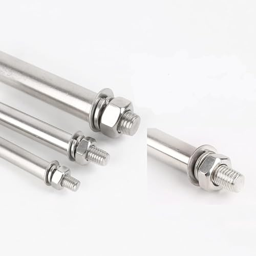 Pernos de expansión de acero inoxidable 304 - Resistentes, M10×60 mm a M10×200 mm - Paquete de 5 for hormigón y mampostería(M10x180mm)