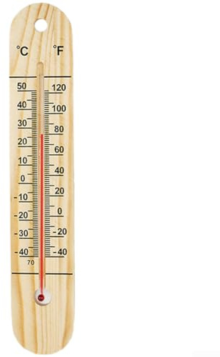 Termómetro e higrómetro de madera, medidor de humedad de temperatura interior y exterior montado en la pared para habitación de bebé, invernadero, almacén