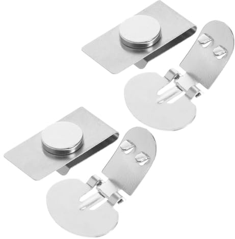 Outanaya 2 Paare Unsichtbare Magnetische Krawattenklammer aus Edelstahl Antiswing Tie Holder für Business und Hochzeit Verhindert Falten und Verrutschen Diskret und Langlebig Herren