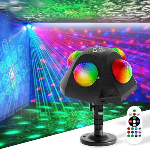 Mslitely DJ Partylichter4 Discokugeln Discolichter PartylichterDisco Lights | Praktisches Partylicht für viele Anlässe: Geeignet für Tanzfeiern zu Hause, Clubs, KTV, Geburtstag, Weihnachten und Halloween