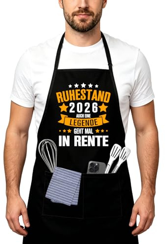 Cogavoo Küchenschürze für Herren,Lustige Kochschürze für Männer,Grillschürze für Männer,Grillschürze Schürze Damen Herren,Kochschürze Zum Renteneintritt Männer,Geschenkideen Opa & Papa
