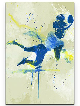 Paul Sinus Art American Football I 90x60cm auf Leinwand gespannt fertig zum aufhängen