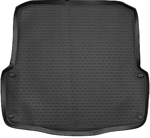 WALSER XTR Kofferraumwanne für Skoda Ocatavia II (Octavia 2) Kombi 2004-2013, 100% passgenaue Antirutschmatte Auto, Gummimatte Auto, Kofferraum Schutzmatte, Anti Rutsch Matte Gummi