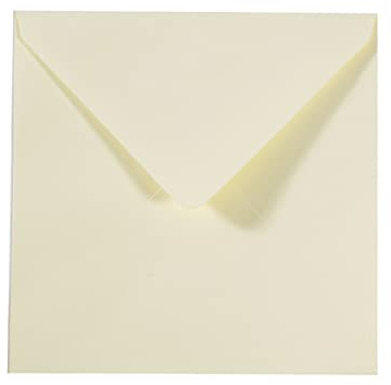 Vaessen Creative Florence Briefumschläge Quadratisch Groß Elfenbein, 5 Stück, für Geburtstagskarten, passende Faltkarten erhältlich, Mittel