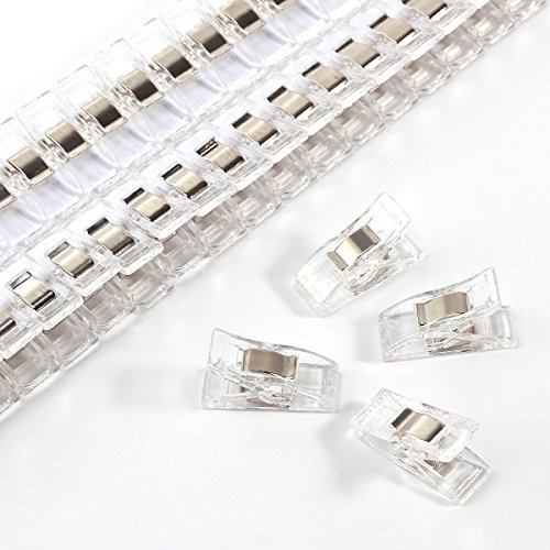 Bocotoer Wonder Clips Nähklammern Stoffklammern Kunststoff Klar Farbe Pack 50 Stück