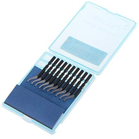 guangzhou Lame rotative en Acier Rapide de 10 pièces BS1010 BS1018 BK3010 Lame en Plastique cuivre Aluminium Coin Fissure ébavurage Outils de Traitement de Coupe Lame de Couteau de Coupe