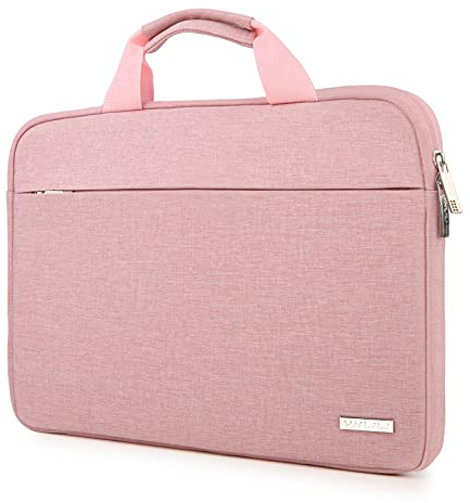 YXLILI Laptopfodral 14 tum datorfodral för bärbar dator skyddsfodral med handtag mjukt foder vadderat för 13-13,3 tum MacBook Pro Air Acer ASUS HP Lenovo Dell Chromebook (rosa, 35,3 cm)
