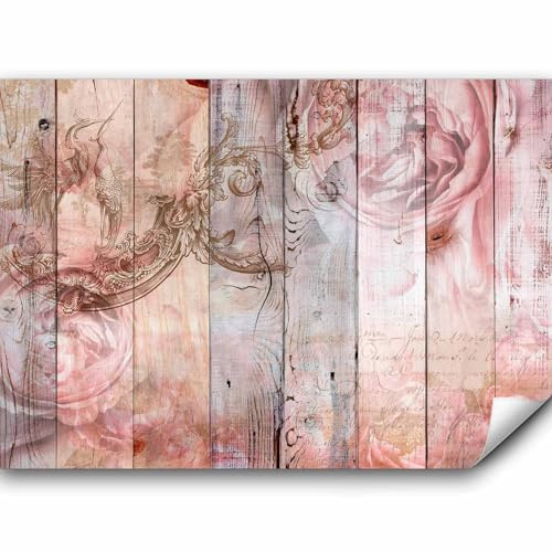 murando - Fototapete Vlies Holzoptik, 400x280 cm, Schlafzimmer, Wohnzimmer | Full HD Druck, 3D-Effekt, lichtbeständige Farben, ideal fürs Wohn- oder Schlafzimmer, schnelle Montage, lichtbeständig, edel