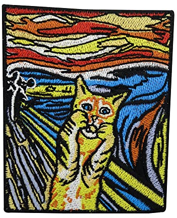 Finally Home Der Schrei Katzen Patch zum Aufbügeln | Katze Patches, Cat Bügelbild, Lustiger Flicken, Aufnäher, Bügelpatch