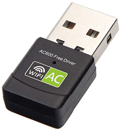 Free Driver USB WiFi Adapter for PC, AC600M USB WiFi Dongle 802.11ac Wireless Network Adapter with Dual Band 2.4GHz/5Ghz for Desktop Laptop Support Windows 10/8/7/XP