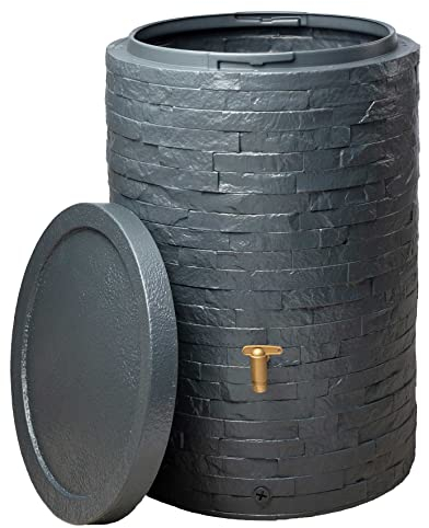 ARONDO Regenspeicher 250 Liter Graphite Grey, Regenfass Mauerwerk