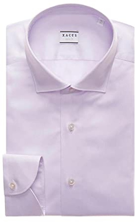 XACUS Camicia Uomo Tinta Unita Twill 11209036 Colore Lilla Taglia 44