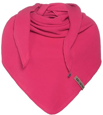 KNIT FACTORY - Liv Dreieckstuch - Tuch Schal für Damen - Weiches Musselintuch - Für Frühling und Sommer - 100% Bio-Baumwolle
