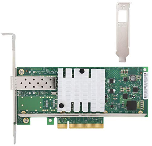 Akozon pour X520DA1, 10G SFP Réseau Fibre X520 DA1 82599EN Carte PCIE [Fanmi E10G41BTDA] Carte Adaptateur Serveur Ethernet