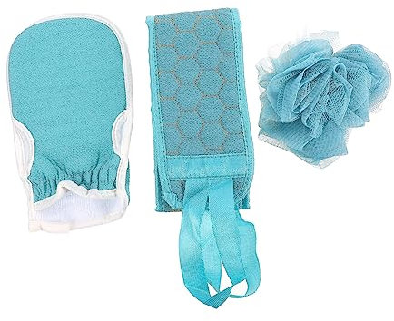 Cabilock Dusche Handschuh 3 Stück Rückenreinigungs Handtuch Langes Band Badetuch Weich Langlebig Für Körperpflege
