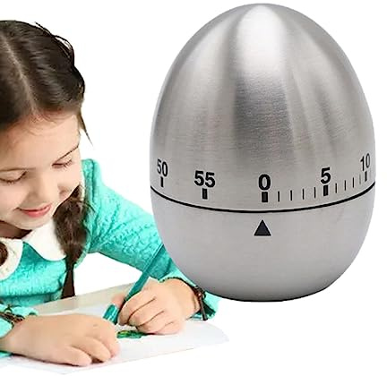 Eieruhren für die Küche - Küchentimer zum Kochen - Visueller Edelstahl-Timer für Kinder, mechanischer 60-Minuten-Timer für Küche und Kochen Gimocool