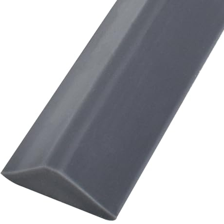 Schwallschutzleiste Selbstklebend 100cm Silikon Wasserstopper Dusche Begehbare Boden Wassersperre Duschwasserstop Gummileiste für Nass- und Trocken-Trennung, Bad (Grau)
