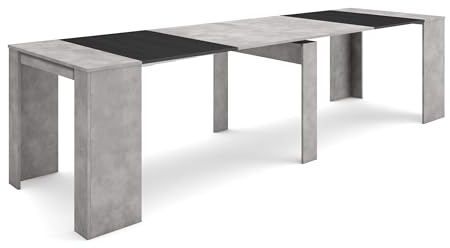 Skraut Home | Extendable Console Table | Folding Dining Table | 300 | For 14 diners | Folding table | Modern Style | Concrete