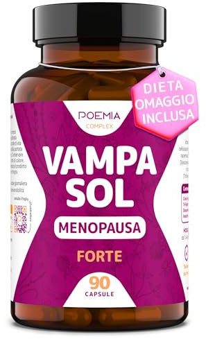 Integratore Menopausa Completo per Vampate di Calore con Inositolo Poemia | Con cimicifuga, trifoglio rosso e dioscorea; 90 capsule; per umore e sudorazione