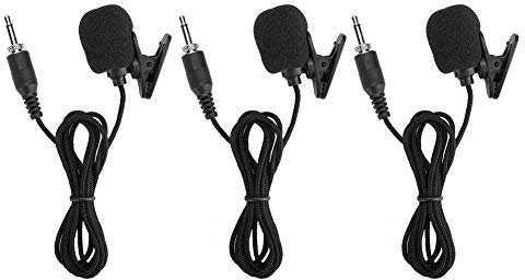 Lot De 3 Microphones Cravate Cravate, Microphone à Pince Portable 3,5 Mm Compatible Avec Amplificateur De Smartphone, Podcast, PC/ordinateur Portable, Collier à Revers Filaire, Amplificateur Micro