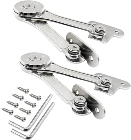 Pamtns 2 Pièces Ascenseur Réglable de Charnière de Support pour Meuble Armoire Porte - Support de Couvercle et Boîte