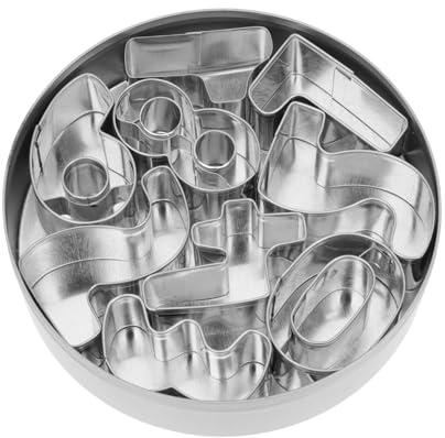 Ciieeo Cortador De Galletas Números Moldes De Acero Inoxidable Para Galletas Herramientas Para Hornear Para Diy Moldes y Celebraciones De Comunión