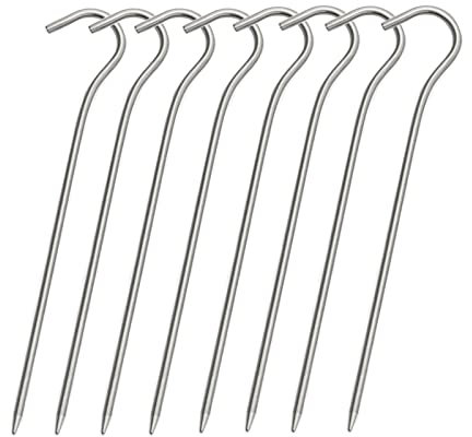 Titan-Zeltheringe, Zeltheringe, Camping-Zeltpflöcke, ultraleichte Zeltnägel, tragbare Winkel-Zelthaken aus Metall für den Außenbereich, für Reisen im Freien, Wandern, Camping (bunt, 6 Stück) (Tit