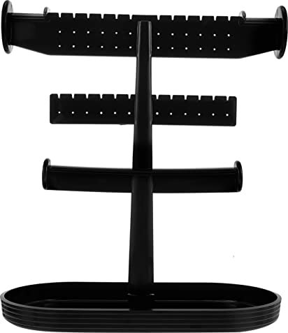 TENDYCOCO 1stk Schmuckständer Halskettenaufhänger Armbandhalter Ohrringe Ausstellungsregal Aufhänger Ohrringhalter Uhrenständer Halskettenhalter Ohrsteckerhalter Lagerregal Black Plastik