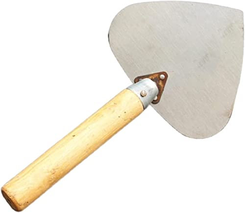 Paleta de cemento, espátula for enlucido, hoja for desnatar yeso, paleta for yeseros, pala redonda en forma de corazón de acero al manganeso, paleta for enlucido, ideal for paredes, pisos, enlucido, p