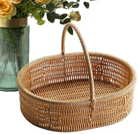 YNPQTDS Cestino per il pane, cestino per il pane da tavolo, organizer per conservare gli alimenti | imitazione di pane in rattan organizza cesti di frutta per bancone della cucina