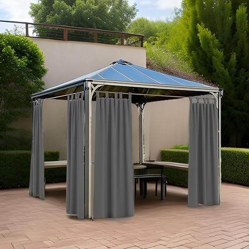 Tende per gazebo esterno 160x260 cm in Tela - Tende da sole a caduta per Balcone, Terrazzo, Giardino - Tenda gazebo con Passanti Rinforzati - Tenda da Giardino Impermeabile (1 Pannello - ANTRACITE)