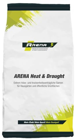 ARENA Trockenrasen Rasensamen RSM 2.2.2. 3kg I Rasen Saatgut zur Nachsaat und Neuanlage auf trockenen, sonnigen Flächen I wassersparend und hitzeverträglich I Heat & Drought