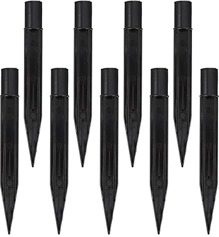 Veemoon 10pcs Solar Light Stakes Replacement Ground Spikes, Plastic Solar Lights Spikes Garden Stakes Kit for Outdoor Garden Landscape Yard Pathway Patio (17 * 160MM Hole 9.5MM)
