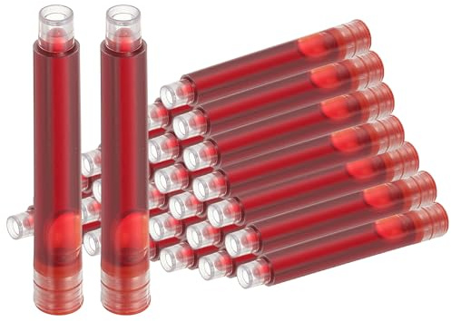 PATIKIL 30 Piezas De Cartuchos De Tinta Diámetro Interior De 3.4mm Rojo