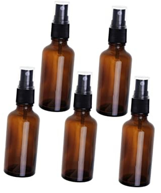 DECORNIJIA 5piezas Botella Rociadora De Unidades Vidrio Fácil De Transportar Reutilizable Para Rocío Perfume Agua Desmaquillante