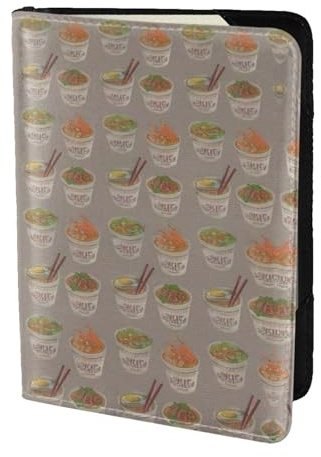 SDEGTHO Coquetier, nouilles, ramen, étui de passeport pour voyage, accessoire de voyage pour homme et femme, Noir , Taille unique