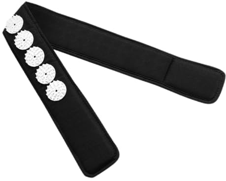 PENIKOKO Wiederverwendbares Schwarzes Akupressur Stirnband aus Abs und Polyester Tragbares Kopfmassagegerät für Yoga Sitzungen und Entspannung Komfortables Akupressurwickel für Täglichen