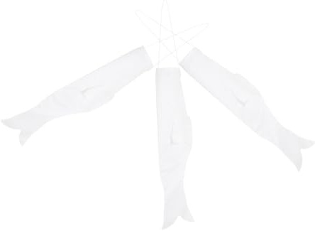 ORFOFE 3pcs Japanese Koi Windsock Blank Fish Craft for Boys and Girls Diy Festival Decor Garden Outdoor Hanging Decoration