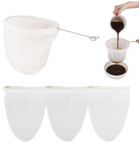 3PCS Cheese Cloths for Straining, Jelly Bag for Jam Making, Muslin Cloths for Cooking and Cheese Cloth Set of 2, Reusable Filtering Fabric for Nut Milk, Juice, Tea and Kitchen Use