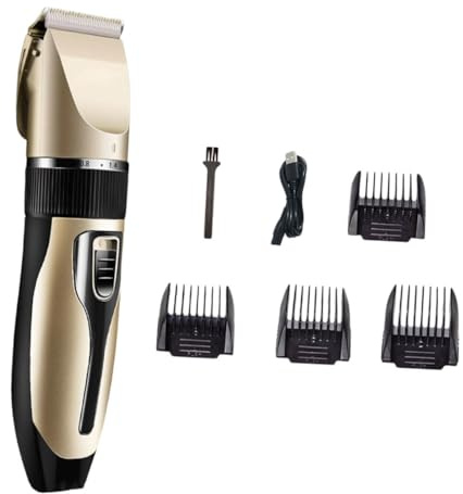 VICASKY Tondeuse à Cheveux Électrique Sans Fil Réglable Pour Hommes Et Bébés, Lames Silencieuses 4 Sabots, Coupe Précise Domestique Et Professionnelle, Usage Visage Et Corps, Couleur or