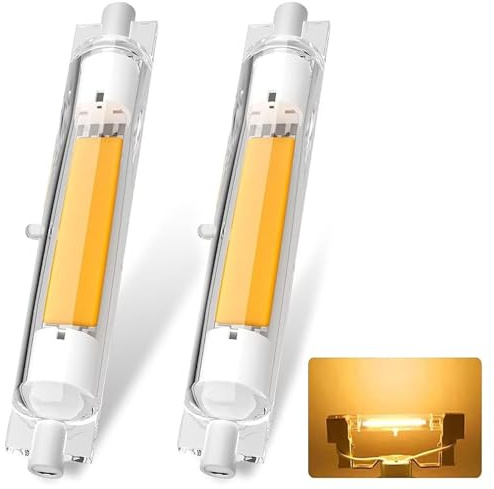 R7S LED 118mm Dimmbar 30w Warmweiß 3000K 3000 LM, LED R7S 118mm 30W Lampen Ersatz für 300W Halogen Glühbirnen, 360°Abstrahlwinkel, Kein Flackern für Deckenfluter Stehlampe Wandleuchte, 2er Pack