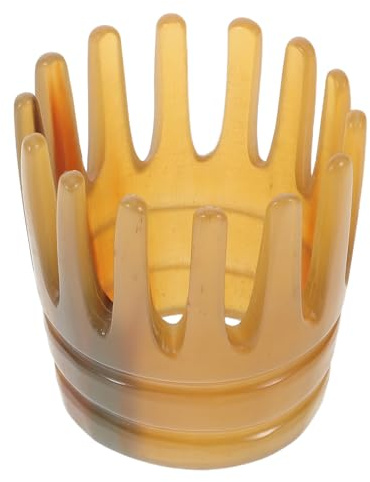 NIYANGLE Pettine per Massaggio del Capelluto in Corno di Bufalo Spazzola Massaggiante per Capelli Strumento Districante Gua Sha Pettine per Cura dei Capelli Accessorio Multifunzionale per R