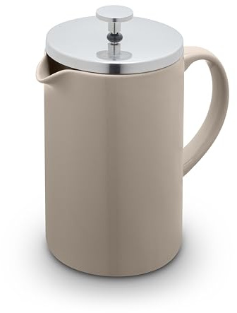 Barbary & Oak Nattura Ceramic Cafetiere French Press with Stainless Steel Plunger, 800ml, Serves 3-4 Cups, Dishwasher Safe, Agave, BO865041AGV