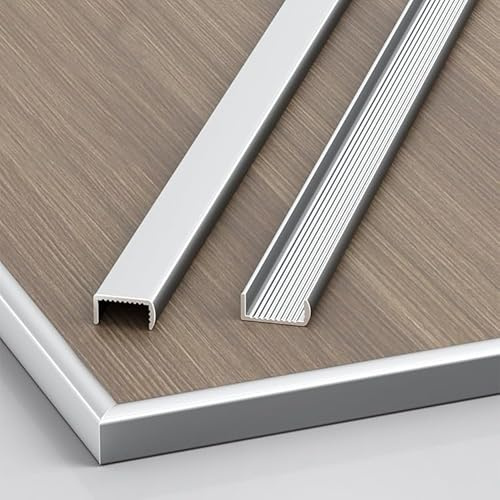 Coayuou Profil Alu Carrelage Profil U 100cm* 3 Pièces Profil De Jonction Baguette d'angle Résistante Et Durable pour Protections De Coins Et Finitions De Qualité Supérieure(Silver,20mm)